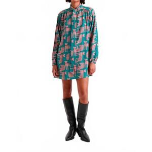 NEW COMPANIA FANTASTICA isla leopard mini dress in onca